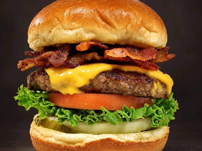 Bacon cheeseburger from Red Wagon Burgers Renton